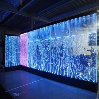 modern luxury led acrylic aquarium water bubble wall screen room divider home decor