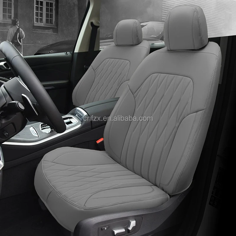 Elegant Luxury Car Seat Covers Full Set Polyester Fiber - Main Image