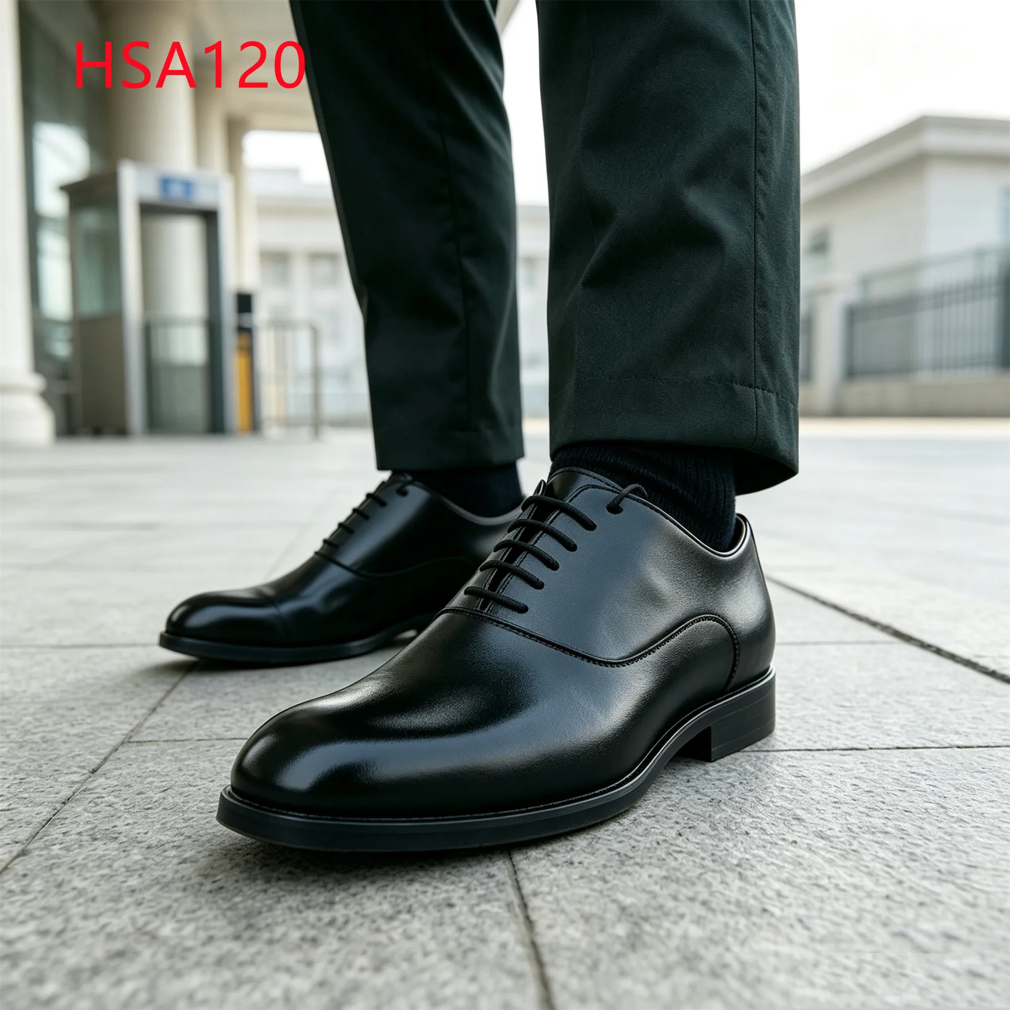 LXG,Public Servant Slim sharp Toe Design Hua Singh Men Leather Shoes One Side 6 Eyes Silent Sole Uniform Shoes in Senegal HSA120