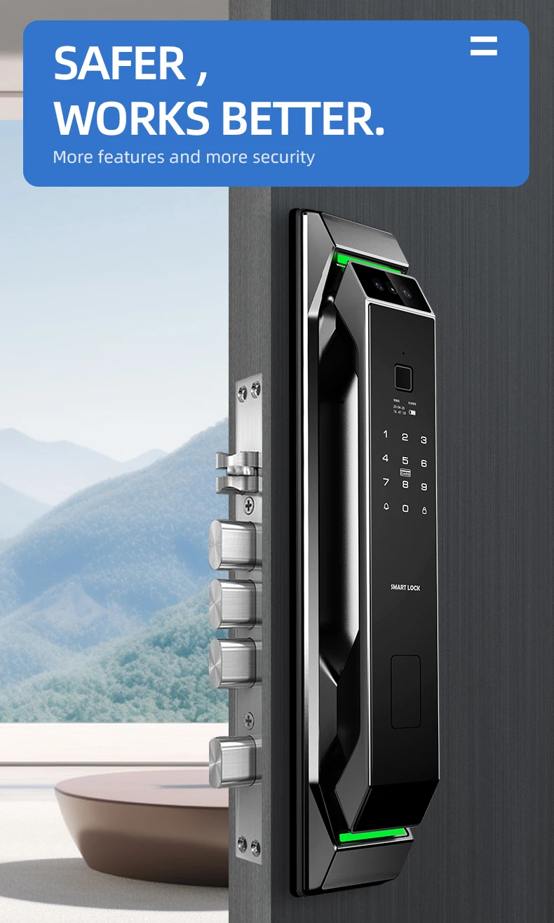 Smartier 3d Face Recognition Smart Door Lock With Camera Fingerprint ...