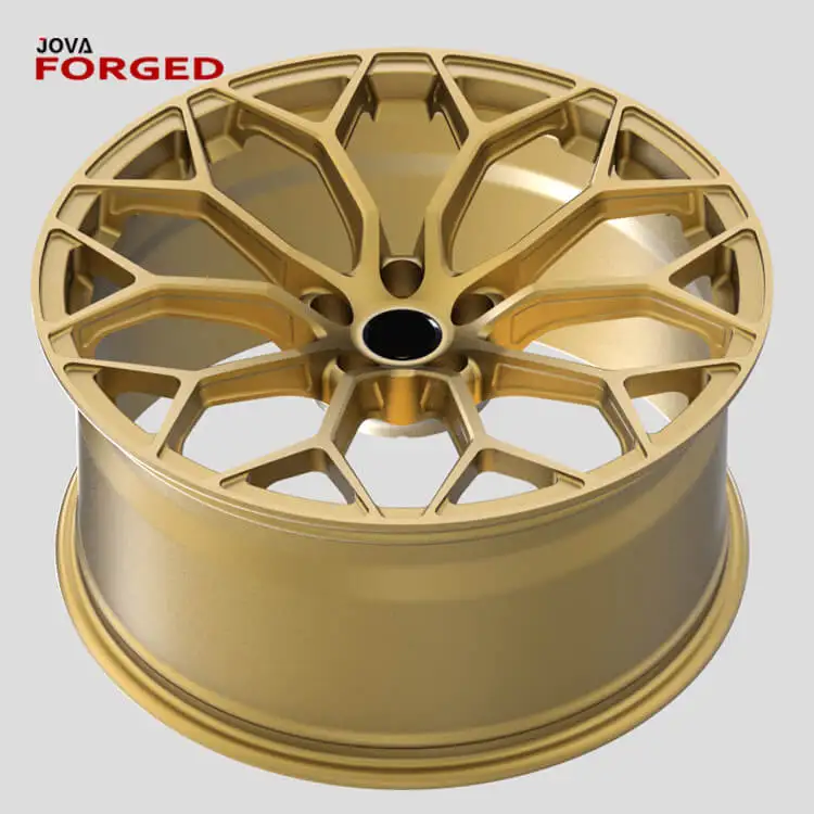 20 Inch Staggered Concave Wheels - Luxury Sport Y Gold Spoke Rims