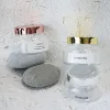 Clear with silver cap