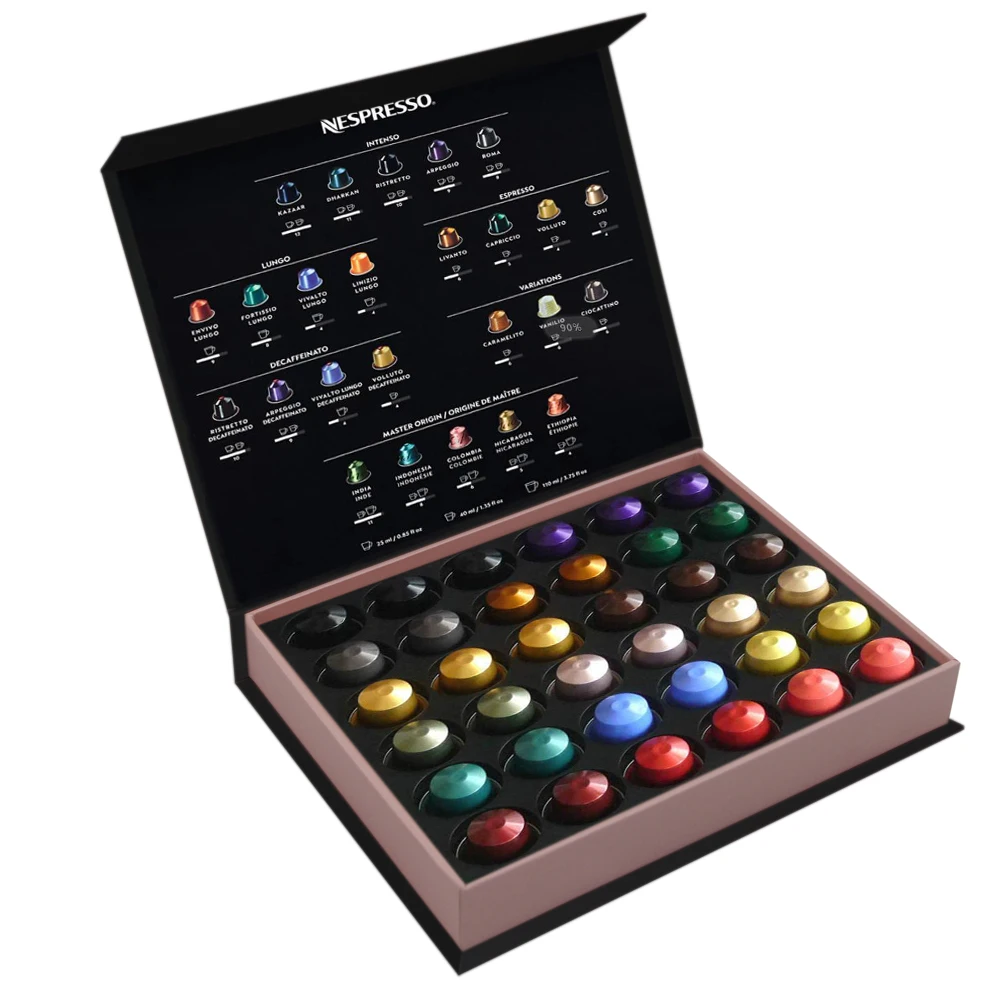 Custom Printing Paper Cardboard Coffee Capsule Pod Gift Box Packaging for Coffee Capsule