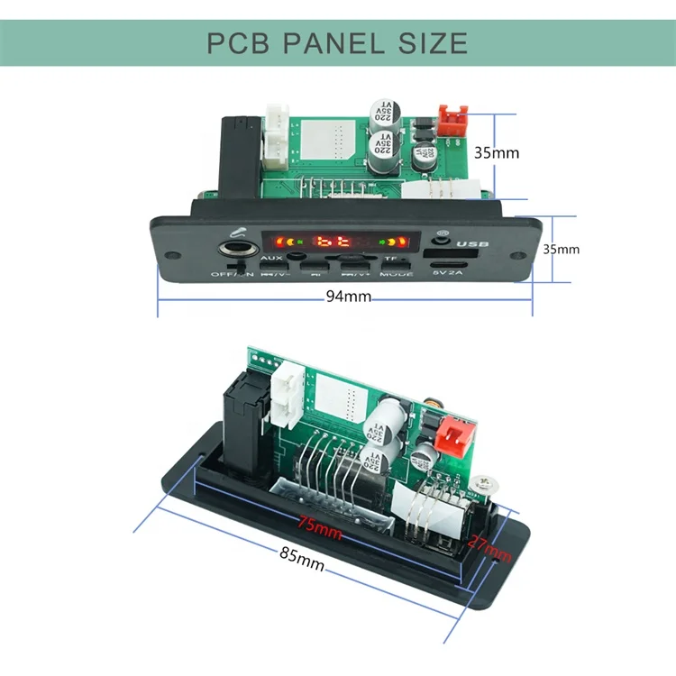 JQ D135BT 2X40W MP3 Player Bluetooth Music Speaker Amplifier Board Module With Microphone
