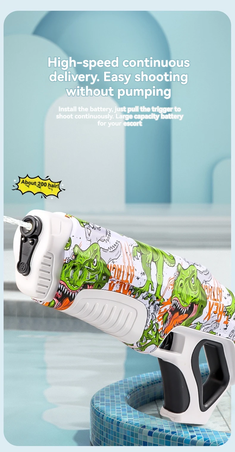 Customized China Toys Gun Kids Power Electric Watergun 2024 Holi Real