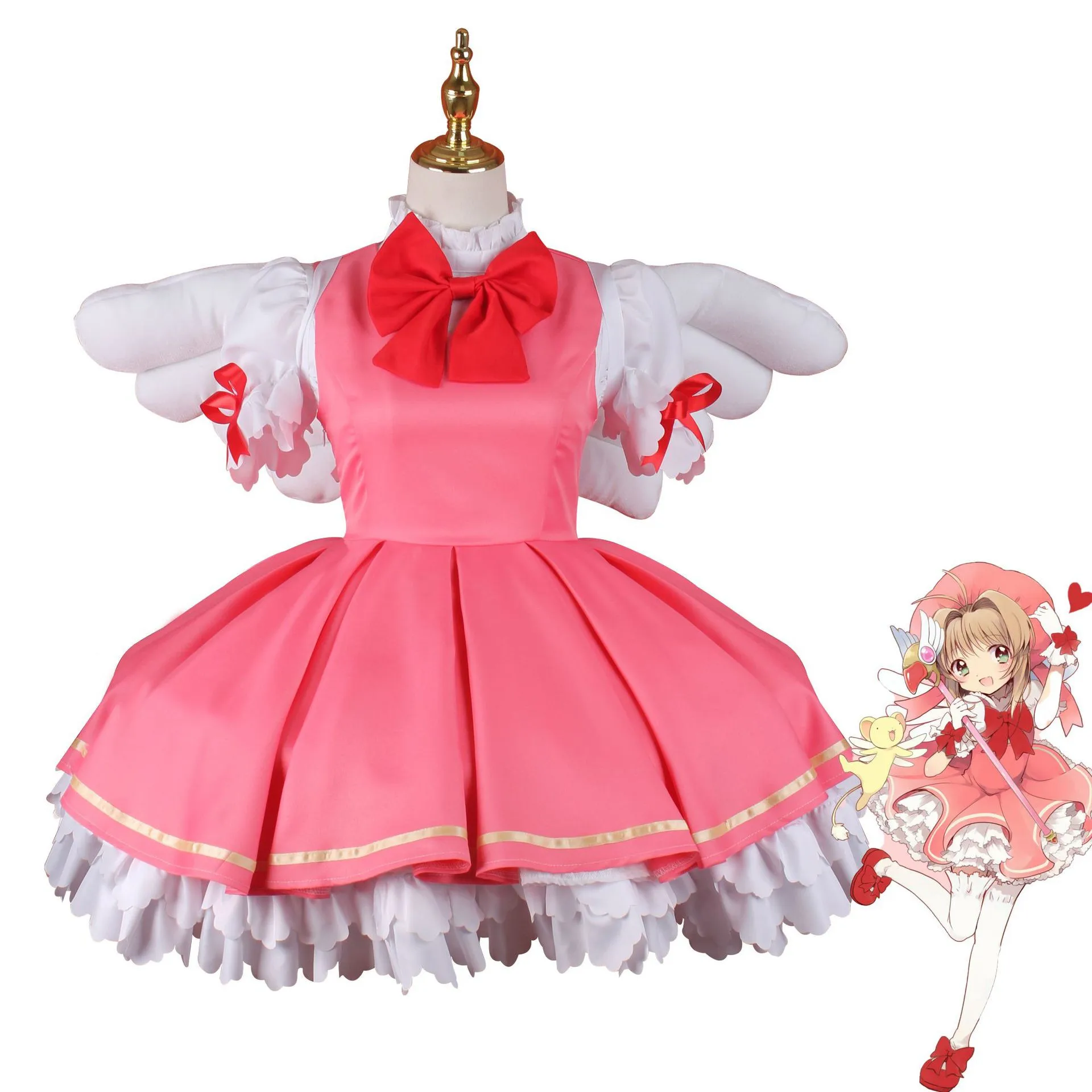white christmas dresses Cardcaptor Sakura Sakura Remembrance Dress Cosplay Costumes