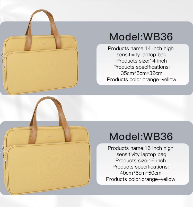 Yesido WB36 Smooth and scratch resistant Multi layered storage Large capacity unbreakable high sensitivity laptop bag