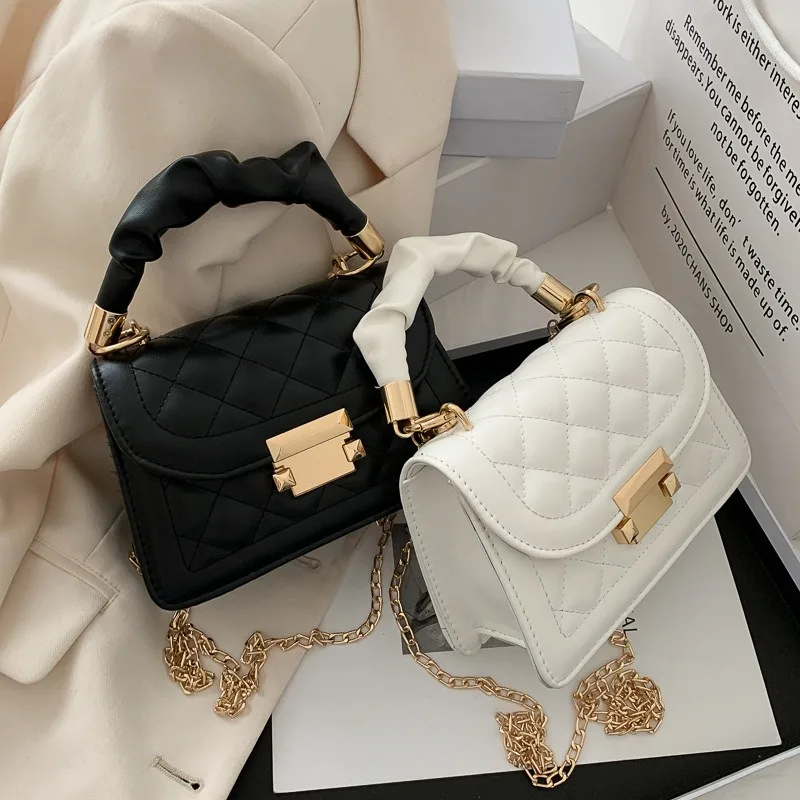 Kalanta Women's Small Shoulder Hand Bags Purses and Handbags for Luxury 2022 Fashion Ladies Pu Leather Bolsas Sac a Main Logo