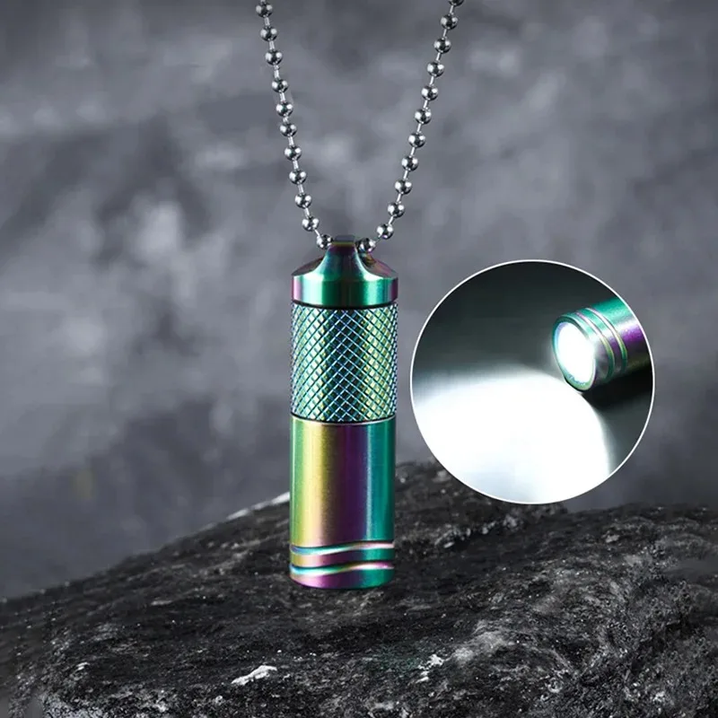 Titanium Alloy Mini LED Flashlight - 90LM USB Rechargeable