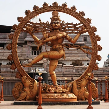 QUYANGラージインドアンティーク宗教ヒンドゥー教の神ナタラジャ