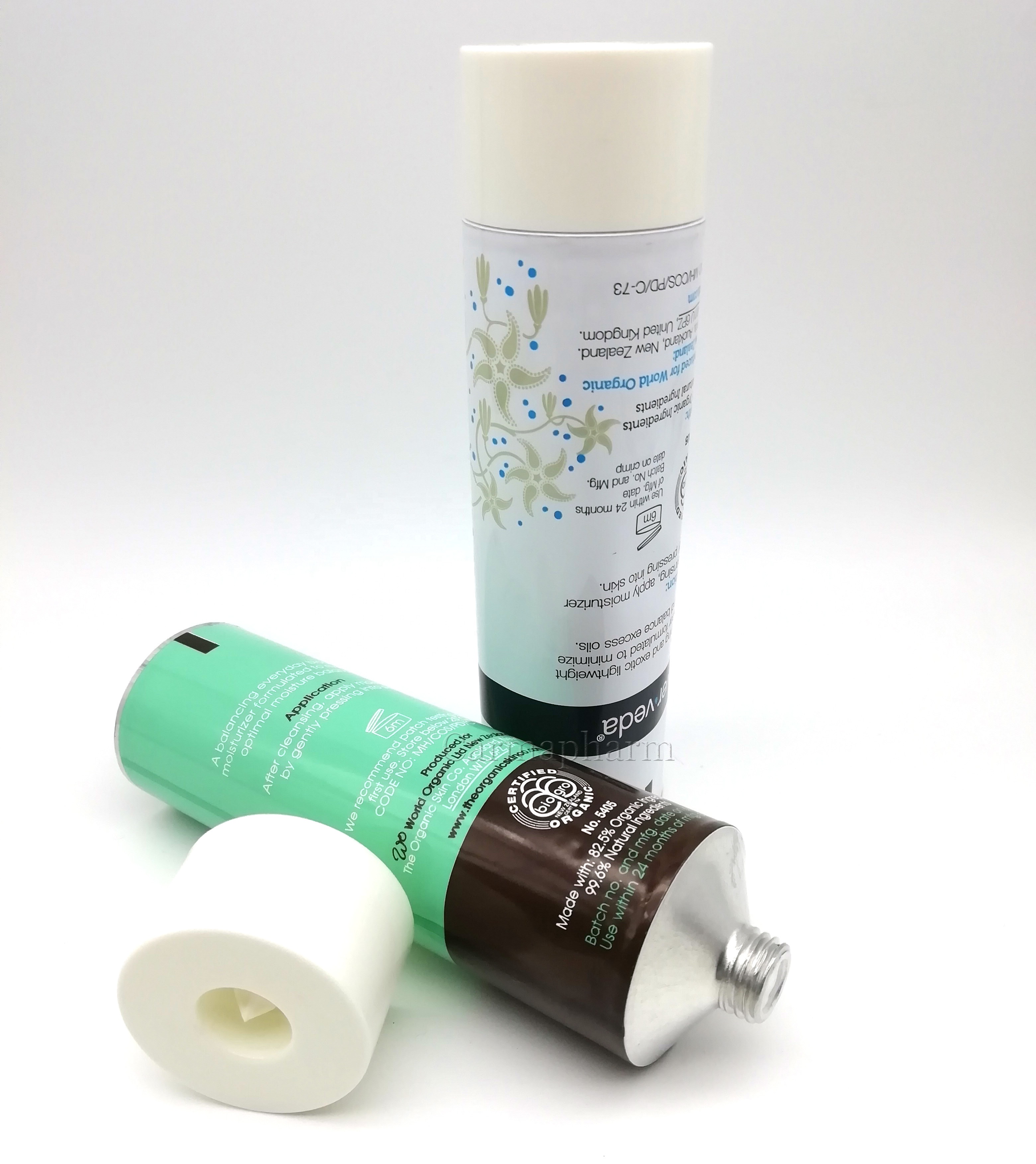 Красочная Косметическая пустая алюминиевая Colapsible трубка для крема