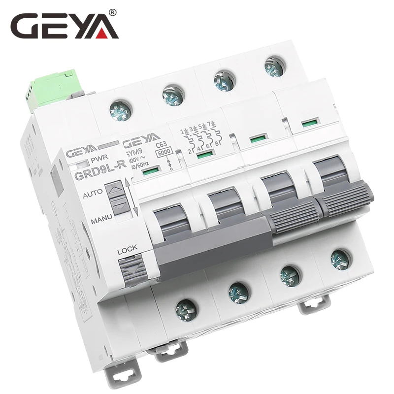 GEYA GRD9 Reclosing Mini Circuit Breaker Automatic Circuit Recloser 20A 30A 63A Reset Circuit Breaker
