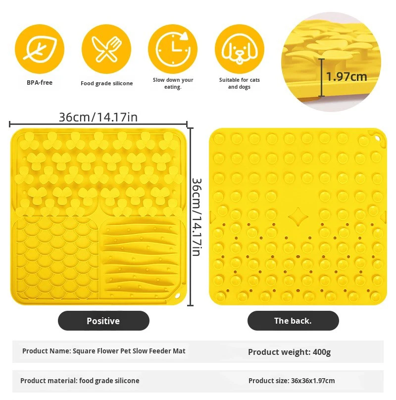 Silicone Dog Slow Eating Bowl with Suction Cup Anti Choking Licking Pad Food Grade Durable & Lightweight details