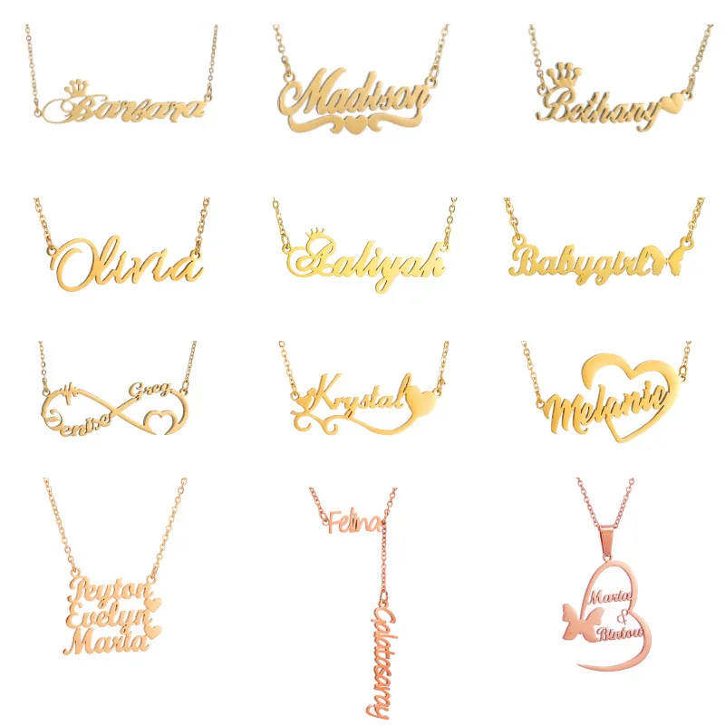 
 Gold Jewelry 2021 Arabic Alphabet Initial Custom Arabic Name Pendant Jewellery Set Necklace Personalised Bracelets  