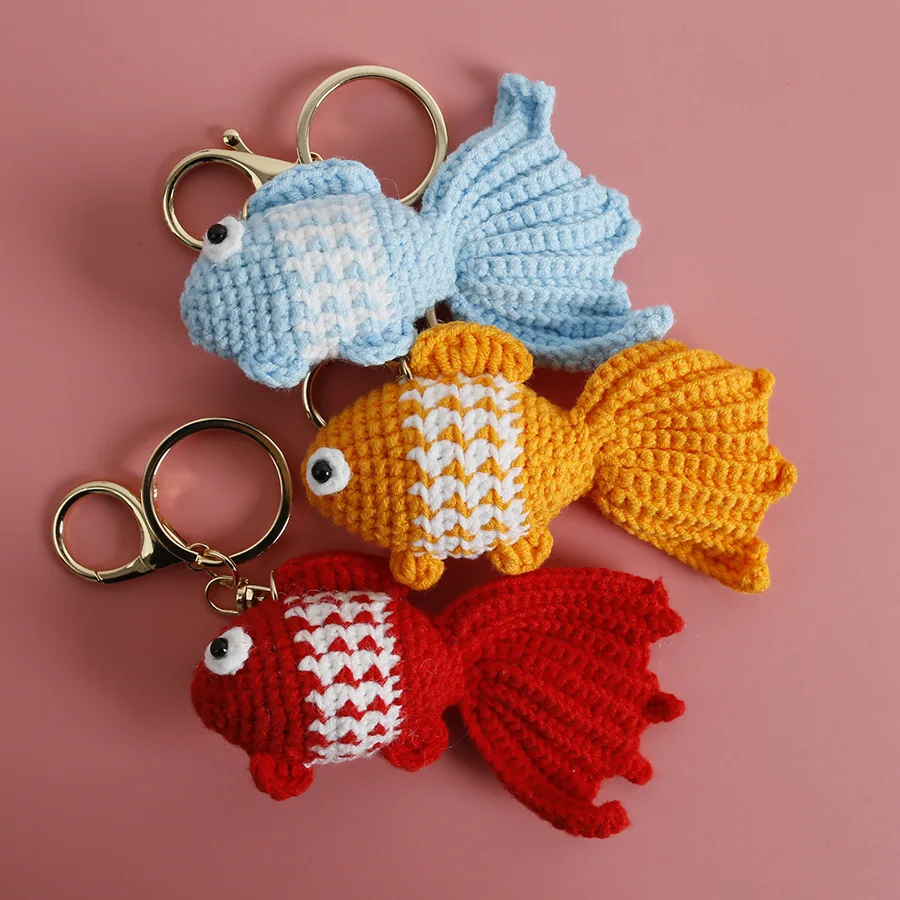 Miniblings Koi Kampffisch Schlüsselanhänger Aus Hartgummi - Handmade In Deutschland, Orange