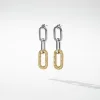 Orecchino con catena in argento e ciondolo in oro YF5144