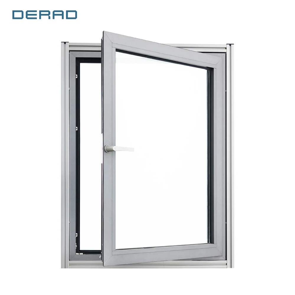 Resident thermal break aluminum tilt turn windows triple glazed aluminium inward tilt turn window for office stairway