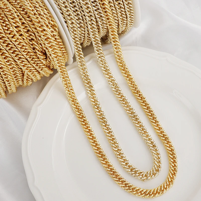 Brass 18k Gold Plated Chains Jewelry Making Materials Real Gold