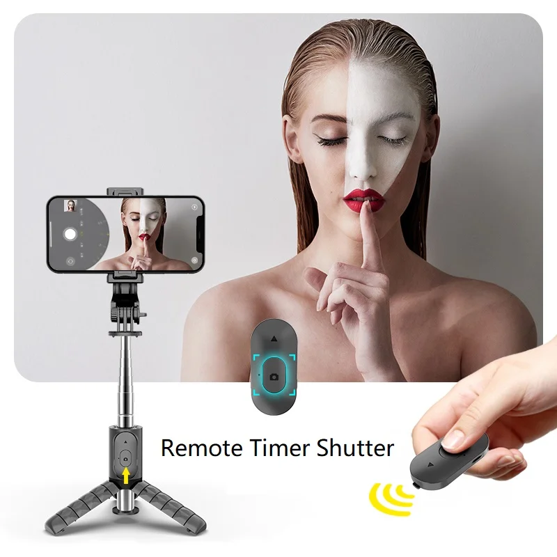 Mini Small Size Q11 Mini Compact Selfie Stick with Remote Timer