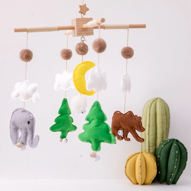 Детская Мобильная погремушка на возраст 0-12 месяцев, карусель для новорожденных, детская игрушка ручной работы