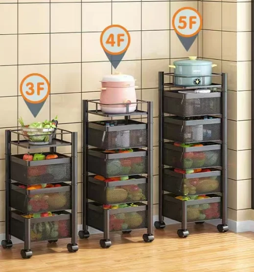 Rotating Storage Rack Multi-Layer Shelf Household Multi Functional Rotating  Storage Rack Kitchen Storage Rack