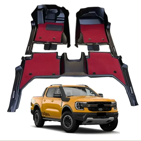 KQD брендовые индивидуальные водонепроницаемые 5D TPE пластиковые автомобильные коврики черный пикап оптом для 2023 рейнджера