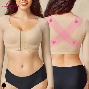 Front Closure High Compression Faja Shapewear Tank Chest Post Surgical Cancer Mastectomy Breast Augmentation Bra