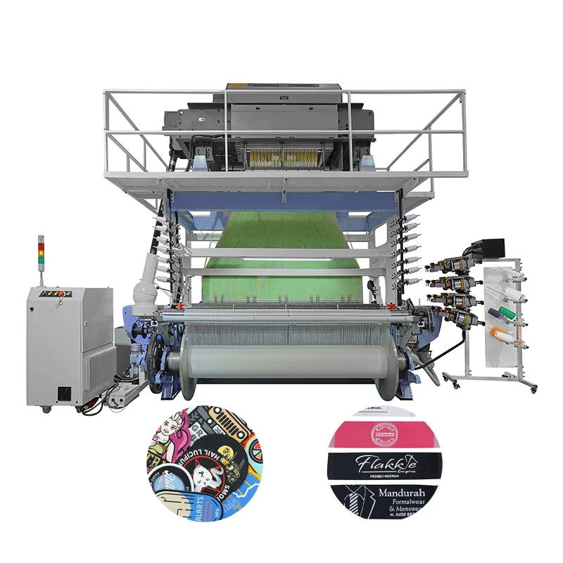 Goodfore Woven Label Knitting Machine for Clothes Garment Logo Jacquard Roll Woven Label Knitting Machine