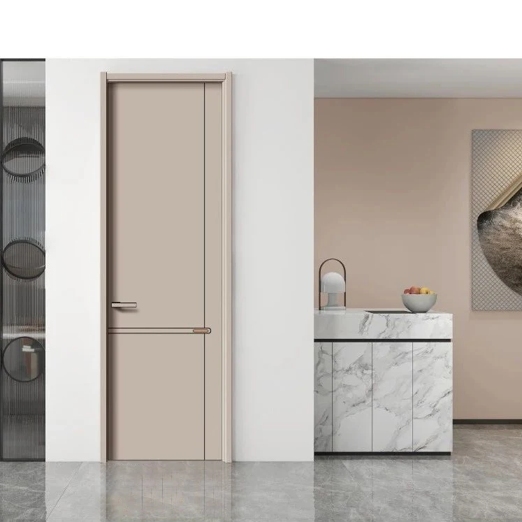 Pintu Interior Modern Melinco, Manual Pencegahan Kebakaran, Cocok dengan Warna Lemari dan Dinding, Disesuaikan, Grosir untuk Villa, Apartemen, Hotel