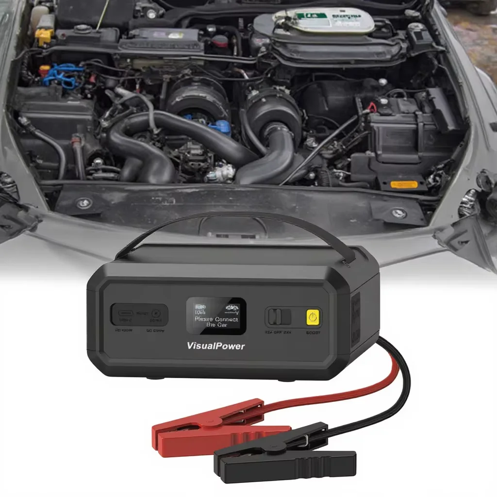 12V 24V 2000A Super Capacitor Jump Starter with LCD Display - Battery ...