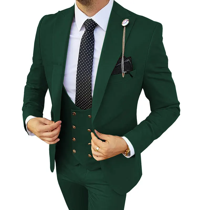 The New 2023 Suit Men's Suit Three-piece Korean Version Slim-fit ...