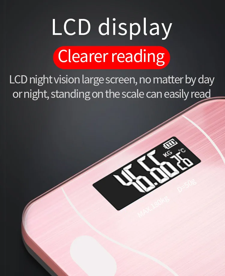 Smart Body Fat Scale Highly Accurate Bluetooth Digital Bathroom Body Composition Analyzer Measures Weight Body Fat