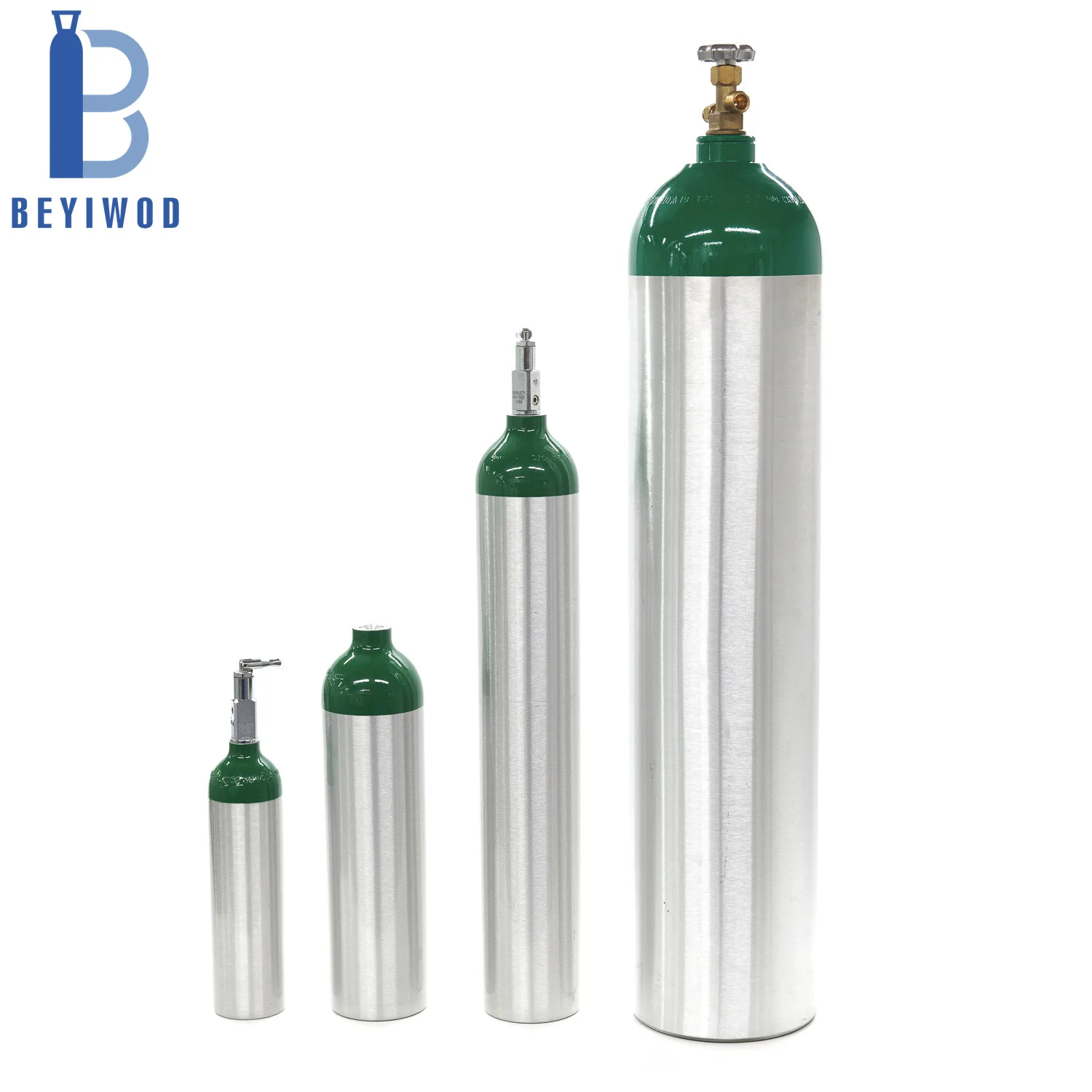 Silinder Gas Oksigen Paduan Aluminium Medis D 2.75L 2015psi