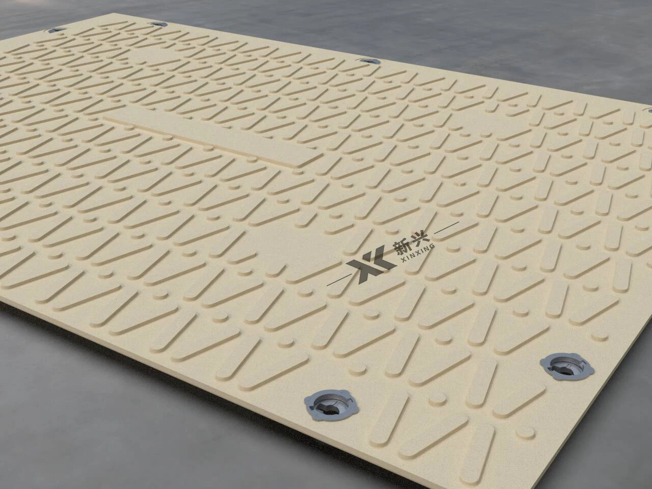 Interlocking Ground Protection Matting Overlapping Design Composite Temporary Road Mats