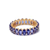 10k gold lab gemstones ring