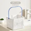 Perforated Vertical Stripe Bath Basket - Classic White
