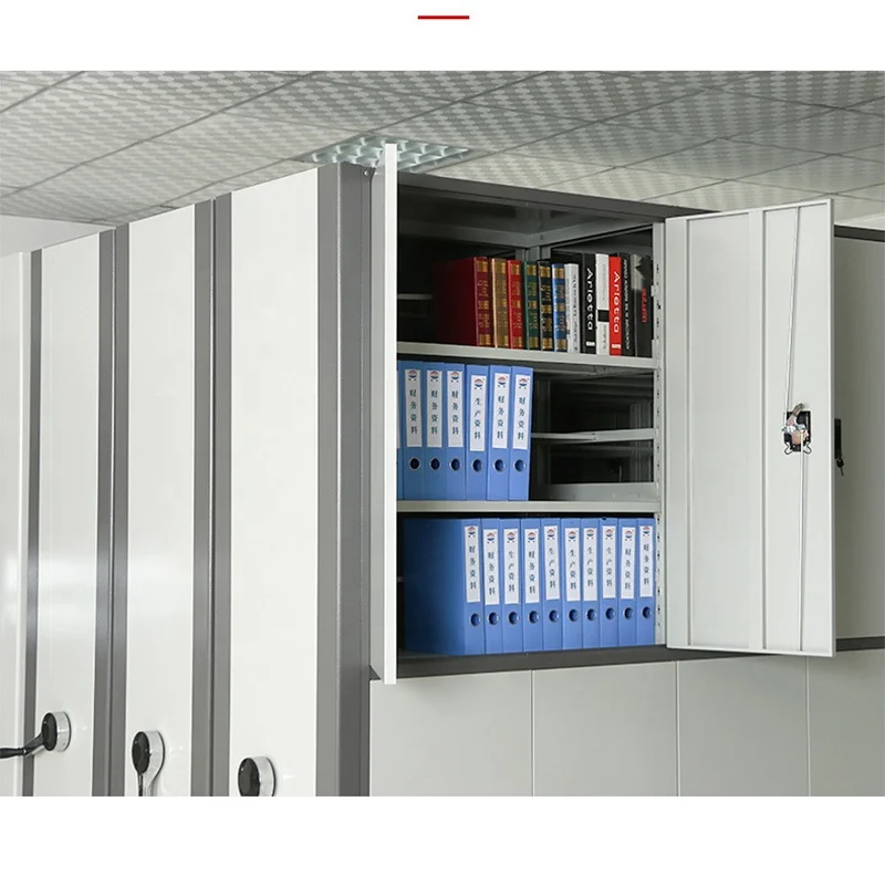 Source Factory Directly Sale Steel Filing Cabinet Metal Customized Size Specially Designed Documents Mobile Shelf Dense Rack