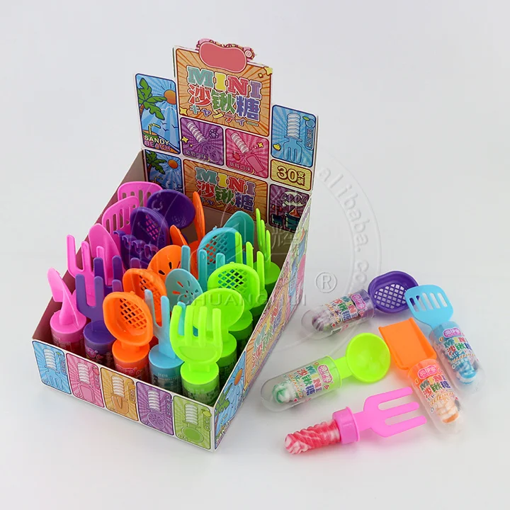 Supply Mini beach shovel toys with nipple candy lollipop beach