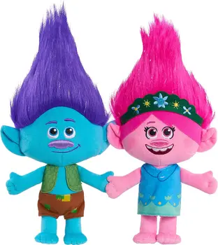 13-inch Trolls Band Together Plush Toy Home Decoration Dolls World Tour Popp Branch Friendship Plush 2-Pack Stuffed Animals