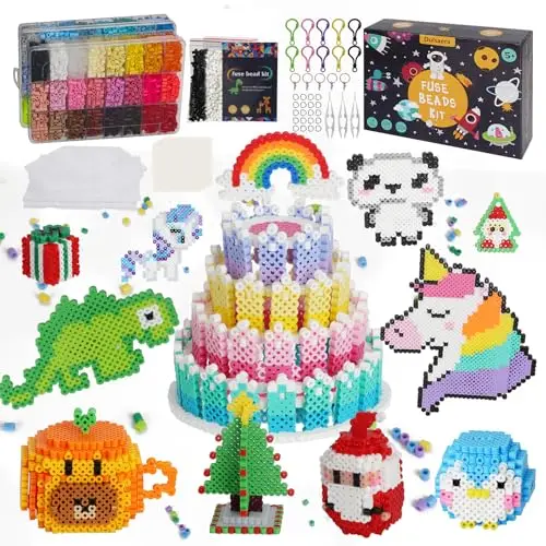 Factory New Design 12000 PCS Birthday Cake Toy Educational DIY Fuse 5mm Hama Beads Colorful Melty Beads for Kids