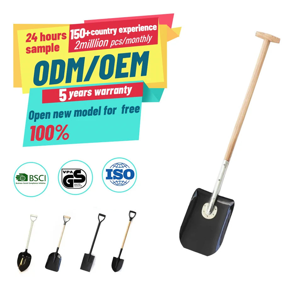 sample sa loob ng 24 oras para sa mga Panlabas na Kagamitan sa Pagsasaka: Ulo ng Pala na Gawa sa Carbon Steel, Matagal na Panghawak na Kahoy para sa Hardin