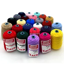 In Stock 400g 8 ply 90 Color  Acrylic Yarn For Tufting Bulk Hand Knitting Long Staple Tufting Combed Milk Cotton