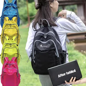 Custom Logo Outdoor Foldable Backpack Ultra Lightweight Waterproof Travel Schoolbag for Man Women Unisex Sports Skin Hiking Bag