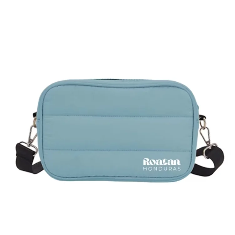 Custom Quilted Nylon Cross-Body Bag for Women Small Square Waterproof Fashion Puffer Messenger Bag w