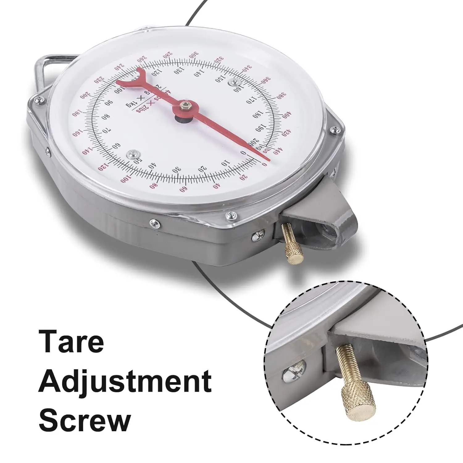 50kg 100kg 200kg Metal Mechanical Hanging Weight Scale Spring Hook Scale  for Fishing & Hunting Use