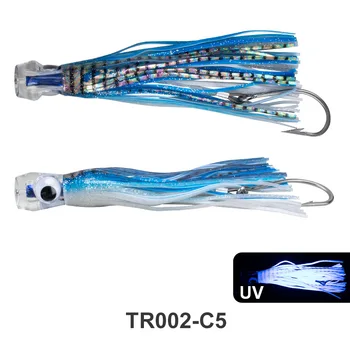 New 23cm 9" 110g Plastic Soft Squid Skirt Snapper Mackerel Lake Trolling Soft Tuna Lure Fishing Lure Hook – Soft Lure – view 3