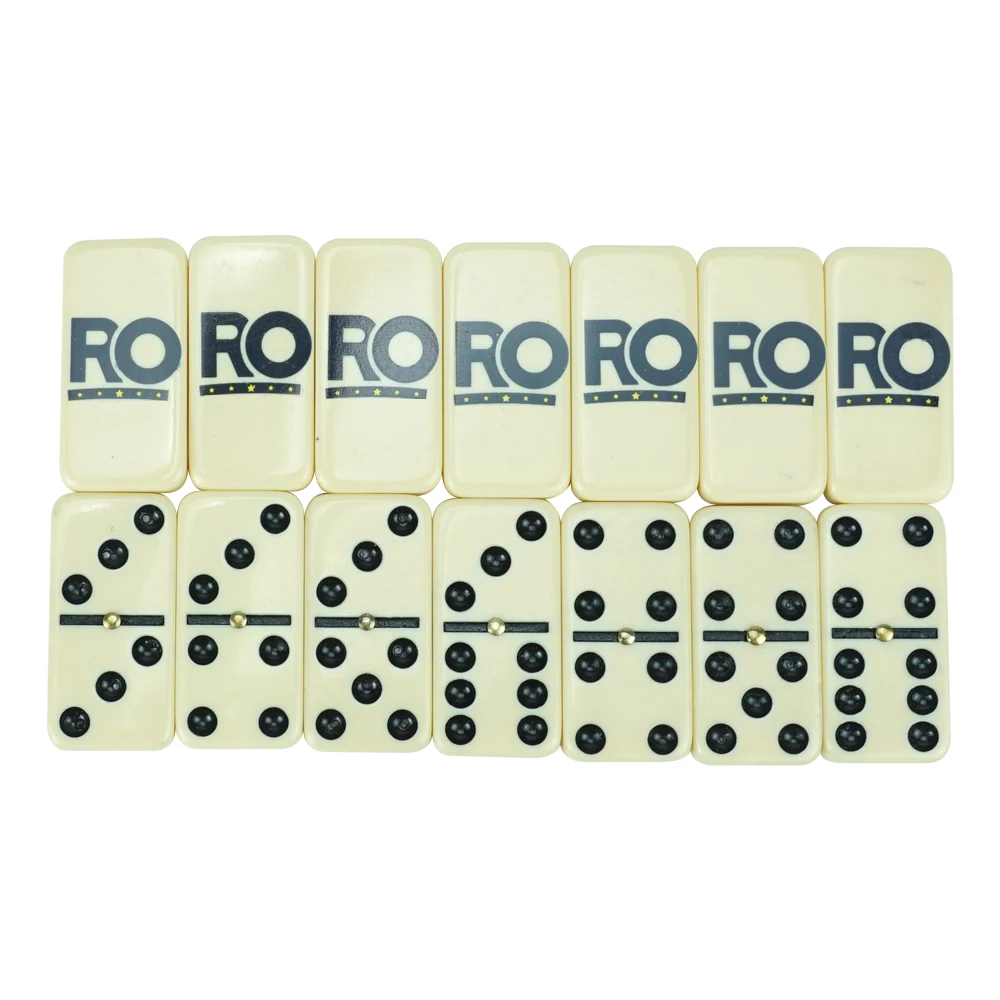 High Quality Custom Luxury Dominoes Game Set Double 6 5010 Ivory