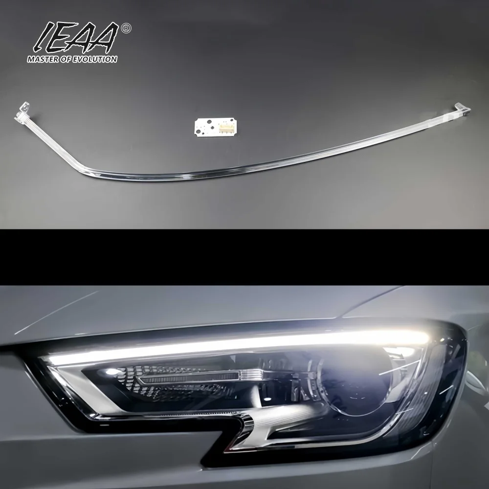 product fit for audi a3 8v 2017 2019 valeo low grade headlight drl light guide strip daytime running light bar-2