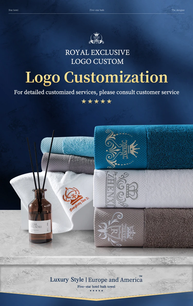 Hotel pure cotton towel enlarged and thickened bath towel bathroom face washing towel set