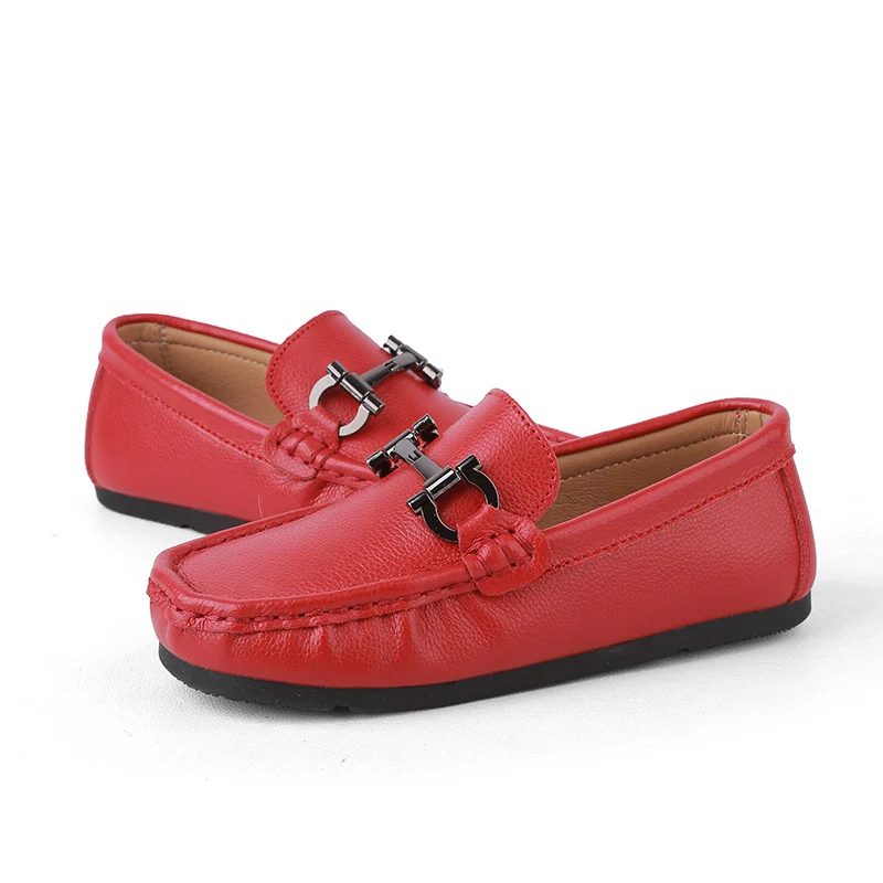 Новая изысканная мягкая кожаная обувь для мальчиков Модная трендовая формальная школьная детская